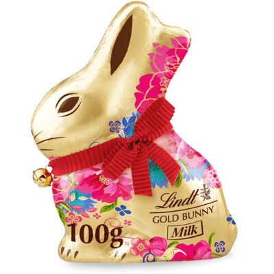 Lindt Zlatý zajačik mliečny s kvetinkami 100 g Lindt Zlatý zajačik mliečny s kvetinkami 100 g
