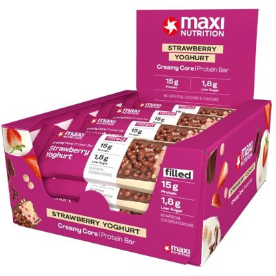 MaxiNutrition Creamy Core Protein Bar strawberry yoghurt 12× 45 g MaxiNutrition Creamy Core Protein Bar strawberry yoghurt 12× 45 g