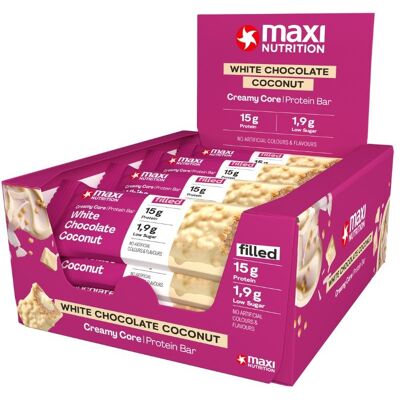 MaxiNutrition Creamy Core Protein Bar white chocolate coconut 12× 45 g MaxiNutrition Creamy Core Protein Bar white chocolate coconut 12× 45 g