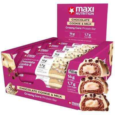 MaxiNutrition Creamy Core Protein Bar Chocolate Cookie & Milk 12× 45 g MaxiNutrition Creamy Core Protein Bar Chocolate Cookie & Milk 12× 45 g