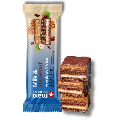MaxiNutrition Waffle protein bar milk and hazelnut 40 g MaxiNutrition Waffle protein bar milk and hazelnut 40 g