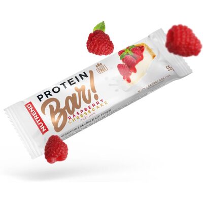 Nutrend Protein Bar! 55 g, malinový cheesecake Nutrend Protein Bar! 55 g, malinový cheesecake