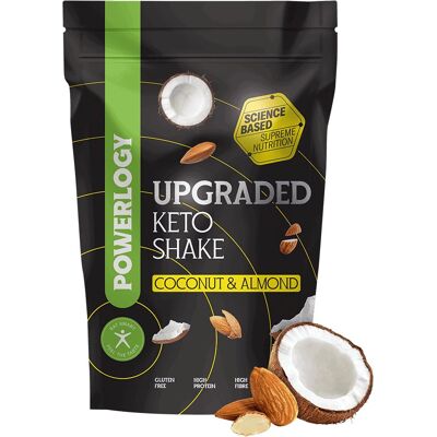 Powerlogy Upgraded Keto Shake Coconut & Almond 600 g Powerlogy Upgraded Keto Shake Coconut & Almond 600 g