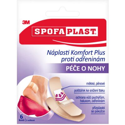3M Spofaplast Komfort Plus náplasti proti odreninám 187, 72 mm × 25 mm, 6 ks 3M Spofaplast Komfort Plus náplasti proti odreninám 187, 72 mm × 25 mm, 6 ks
