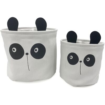 H&L Detský úložný box Animals, sada 2 ks, panda H&L Detský úložný box Animals, sada 2 ks, panda