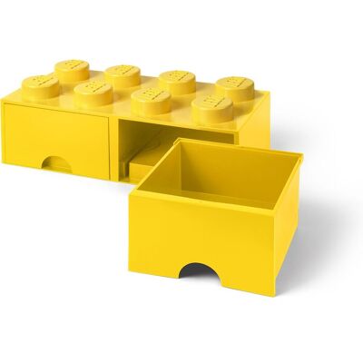 Lego Úložný box 8 so zásuvkami – žltá Lego Úložný box 8 so zásuvkami – žltá