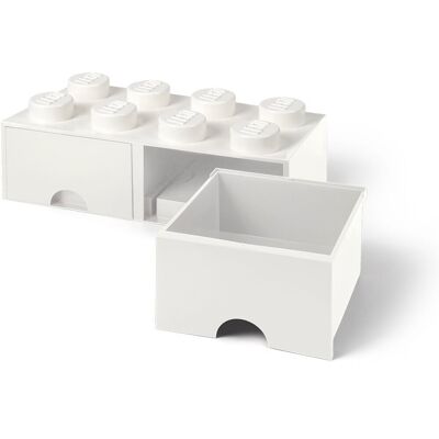 Lego Úložný box 8 so zásuvkami – biela Lego Úložný box 8 so zásuvkami – biela