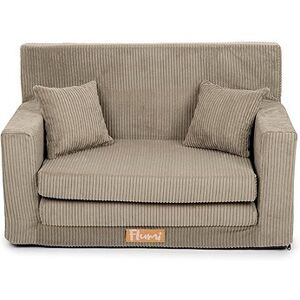 Flumi Detská rozkladacia menčestrová pohovka béžová Flumi Detská rozkladacia menčestrová pohovka béžová