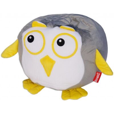 BeanBag Sedací vak sova Rozárka, sivá/biela BeanBag Sedací vak sova Rozárka, sivá/biela