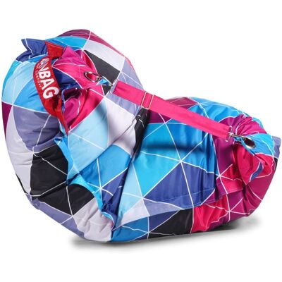BeanBag Dizajnový sedací vak 189 × 140 Triangle 2 s popruhmi BeanBag Dizajnový sedací vak 189 × 140 Triangle 2 s popruhmi