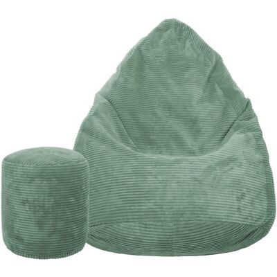 TopKing Sedací vak + podnožník XL menčester Lincoln, mätový, 125 cm TopKing Sedací vak + podnožník XL menčester Lincoln, mätový, 125 cm