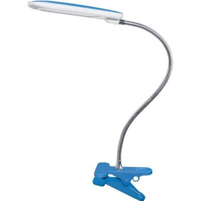 ACA Lighting LED stolná lampička s vypínačom a klipsou BAZ 5 W/230 V/4000 K/340 Lm/120°/IP20, modrá ACA Lighting LED stolná lampička s vypínačom a klipsou BAZ 5 W/230 V/4000 K/340 Lm/120°/IP20, modrá