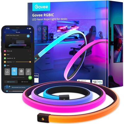 Govee Neon RGBIC LED podsvietenie stola Govee Neon RGBIC LED podsvietenie stola