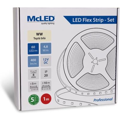 McLED Set LED pásik 1 m, WW, 4,8 W/m McLED Set LED pásik 1 m, WW, 4,8 W/m