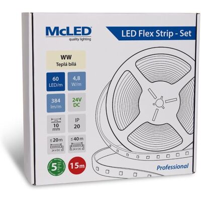 McLED Set LED pásik 15 m, WW, 4,8 W/m McLED Set LED pásik 15 m, WW, 4,8 W/m