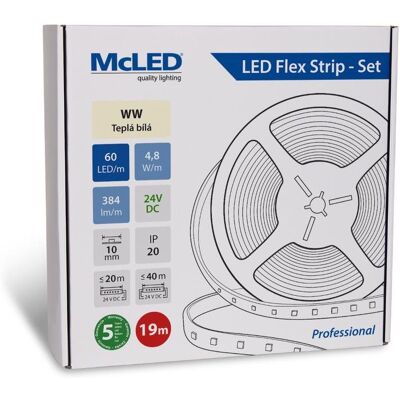 McLED Set LED pásik 19 m, WW, 4,8 W/m McLED Set LED pásik 19 m, WW, 4,8 W/m