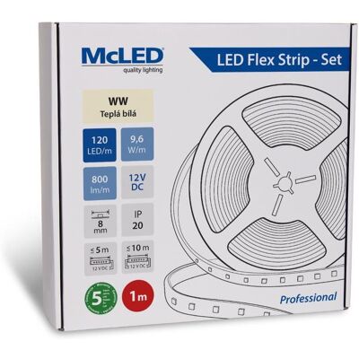 McLED Set LED pásik 1 m, WW, 9,6 W/m McLED Set LED pásik 1 m, WW, 9,6 W/m