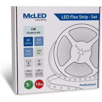 McLED Set LED pásik 10 m, CW, 4,8 W/m McLED Set LED pásik 10 m, CW, 4,8 W/m
