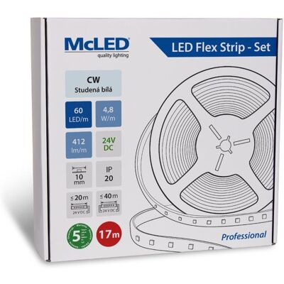 McLED Set LED pásik 17 m, CW, 4,8 W/m McLED Set LED pásik 17 m, CW, 4,8 W/m