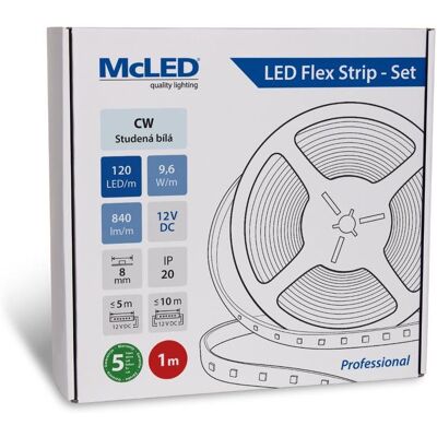 McLED Set LED pásik 1 m, CW, 9,6 W/m McLED Set LED pásik 1 m, CW, 9,6 W/m