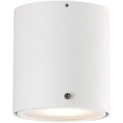 Nordlux Kovové stropné svietidlo v tvare valca IP44 S4, 100 × 110 mm, biele Nordlux Kovové stropné svietidlo v tvare valca IP44 S4, 100 × 110 mm, biele