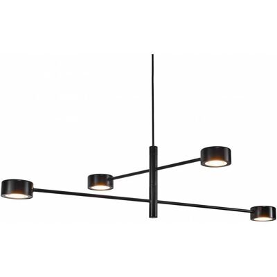 NORDLUX Stmievateľný LED luster Clyde – čierny, kríž NORDLUX Stmievateľný LED luster Clyde – čierny, kríž