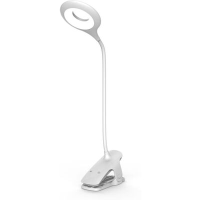 MG Reading LED lampa s klipsou, biela MG Reading LED lampa s klipsou, biela