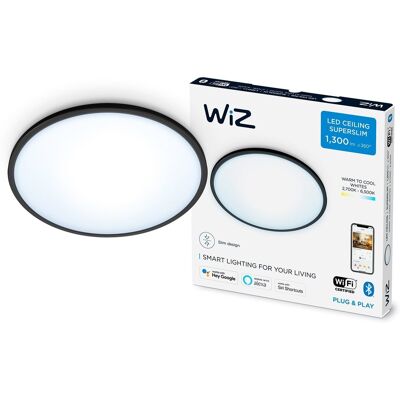 WiZ Tunable White SuperSlim stropné svietidlo 14 W čierne WiZ Tunable White SuperSlim stropné svietidlo 14 W čierne