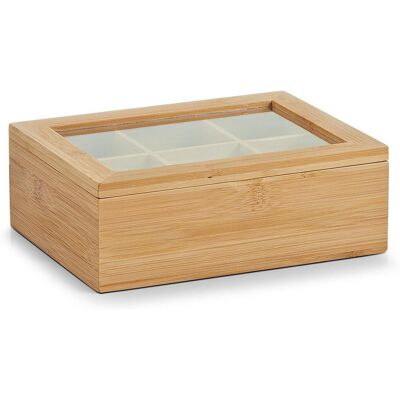 ZELLER Úložný box na čajové vrecká bambus 21 × 16 × 7,5 cm ZELLER Úložný box na čajové vrecká bambus 21 × 16 × 7,5 cm