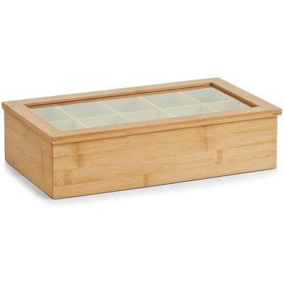 ZELLER Úložný box na čajové vrecká bambus 36 × 20 × 9 cm ZELLER Úložný box na čajové vrecká bambus 36 × 20 × 9 cm