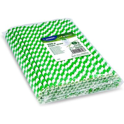 Wimex Papierová slamka Špirála 8 × 25 cm, zelená – 100 ks Wimex Papierová slamka Špirála 8 × 25 cm, zelená – 100 ks