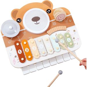 Derrson Multifunkčný xylofón, bicie a piano Medveď 6 v 1 Derrson Multifunkčný xylofón, bicie a piano Medveď 6 v 1