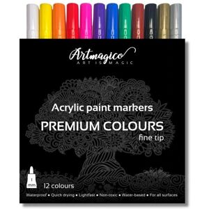 Artmagico Akrylový popisovač s jemným hrotom (1 mm) 12 ks Artmagico Akrylový popisovač s jemným hrotom (1 mm) 12 ks