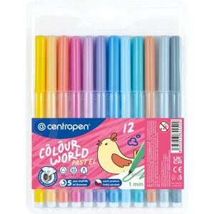 Centropen popisovač 7550/12 Colour World pastel Centropen popisovač 7550/12 Colour World pastel