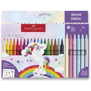 FABER-CASTELL Unicorn, okrúhle, 24 farieb vrátane trblietavých pastelových FABER-CASTELL Unicorn, okrúhle, 24 farieb vrátane trblietavých pastelových