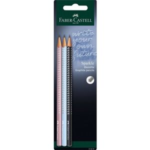 FABER-CASTELL Sparkle Harmony B, trojhranná – balenie 3 ks FABER-CASTELL Sparkle Harmony B, trojhranná – balenie 3 ks