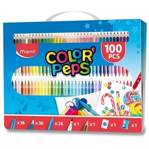 MAPED Color´Peps Súprava 100 ks výtvarných potrieb v kufríku MAPED Color´Peps Súprava 100 ks výtvarných potrieb v kufríku
