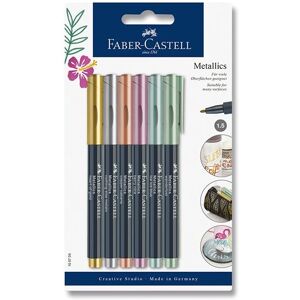 Popisovače Faber-Castell Metallics, 6 metalických farieb Popisovače Faber-Castell Metallics, 6 metalických farieb