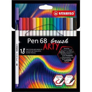 STABILO Pen 68 brush, 18 ks, puzdro „ARTY“ STABILO Pen 68 brush, 18 ks, puzdro „ARTY“