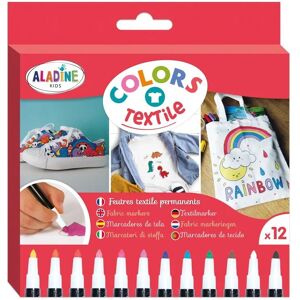 ALADINE Dětské fixy na textil, základní barvy 12 ks ALADINE Dětské fixy na textil, základní barvy 12 ks