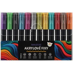 Teddies Fixky akrylové metalické 12 ks Teddies Fixky akrylové metalické 12 ks