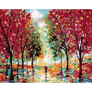 Diamondi – ČERVENÝ LES, 40 × 50 cm, napnuté plátno na rám Diamondi – ČERVENÝ LES, 40 × 50 cm, napnuté plátno na rám