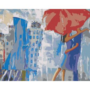 Diamondi – MESTO V DAŽDI, 40 × 50 cm, napnuté plátno na rám Diamondi – MESTO V DAŽDI, 40 × 50 cm, napnuté plátno na rám