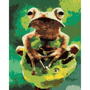 Diamondi – ŽABA V LESE, 40 × 50 cm, napnuté plátno na rám Diamondi – ŽABA V LESE, 40 × 50 cm, napnuté plátno na rám