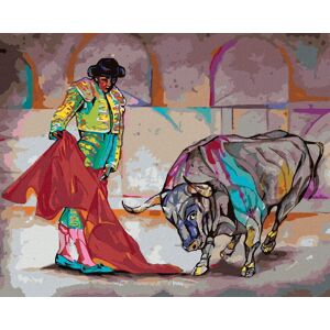 Diamondi – BÝK A KORIDA, 40 × 50 cm, napnuté plátno na ráme Diamondi – BÝK A KORIDA, 40 × 50 cm, napnuté plátno na ráme