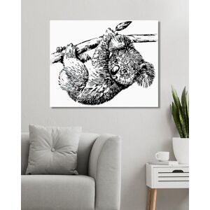 Diamondi – ČIERNOBIELA KOALA, 40 × 50 cm, napnuté plátno na rám Diamondi – ČIERNOBIELA KOALA, 40 × 50 cm, napnuté plátno na rám