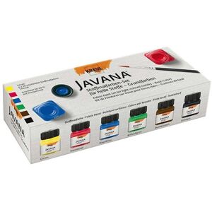 KREUL Súprava farieb na svetlý textil 6× 20 ml – Základné, JAVANA KREUL Súprava farieb na svetlý textil 6× 20 ml – Základné, JAVANA