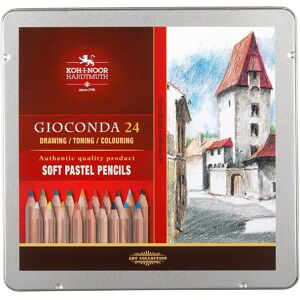 KOH-I-NOOR GIOCONDA 8828/24 prašné kriedy v ceruzke v laku v plechovom puzdre 24 ks KOH-I-NOOR GIOCONDA 8828/24 prašné kriedy v ceruzke v laku v plechovom puzdre 24 ks