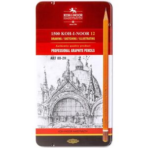 Koh-i-noor 1502/12 – súprava grafitových ceruziek ART, 8B-2H – 12 ks Koh-i-noor 1502/12 – súprava grafitových ceruziek ART, 8B-2H – 12 ks