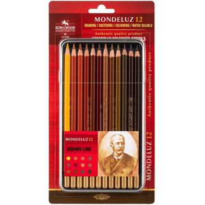 Koh-i-noor Mondeluz 3722/12 Umelecké pastelky, hnedý rad, v plechovom puzdre 12 ks Koh-i-noor Mondeluz 3722/12 Umelecké pastelky, hnedý rad, v plechovom puzdre 12 ks